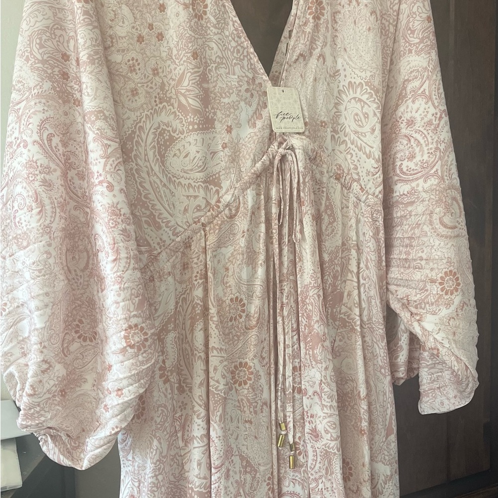 Bohemian Pink and White Dress